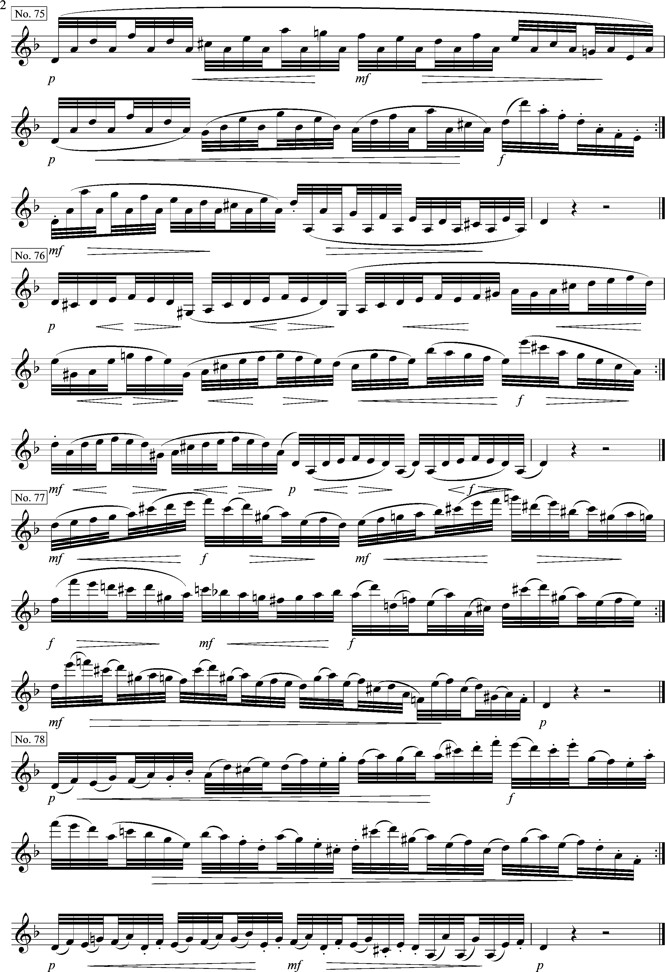 416 etudes, Fritz Kröpsch, d-minor, seite 2